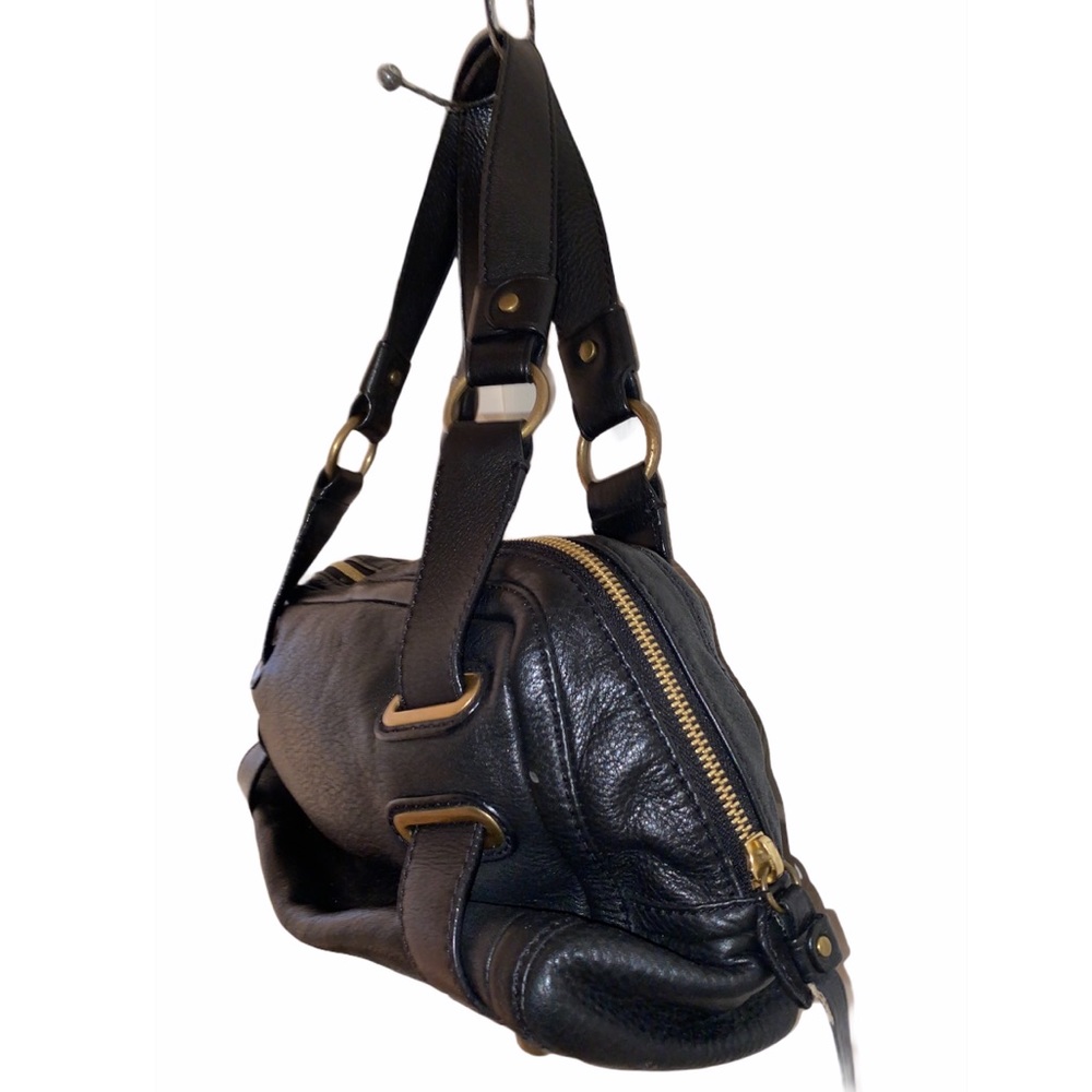 MICHAEL KORS Black Pebble Leather Satchel Purse - Picture 6 of 15